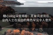 糖心vlog深度揭秘：花絮风波背后，业内人士在后台的角色罕见令人意外