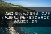 【独家】糖心vlog深度揭秘：热点事件风波背后，神秘人在记者发布会的角色彻底令人意外